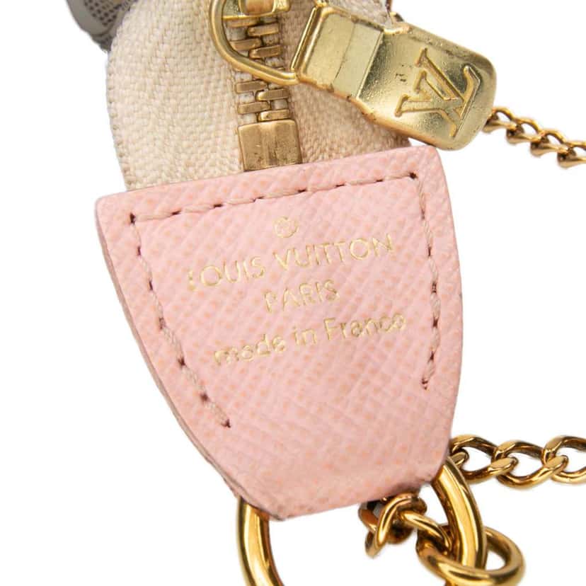 Louis Vuitton Damier Azur Christmas Birds Mini Pochette Accessoires White Canvas Good condition - Box View