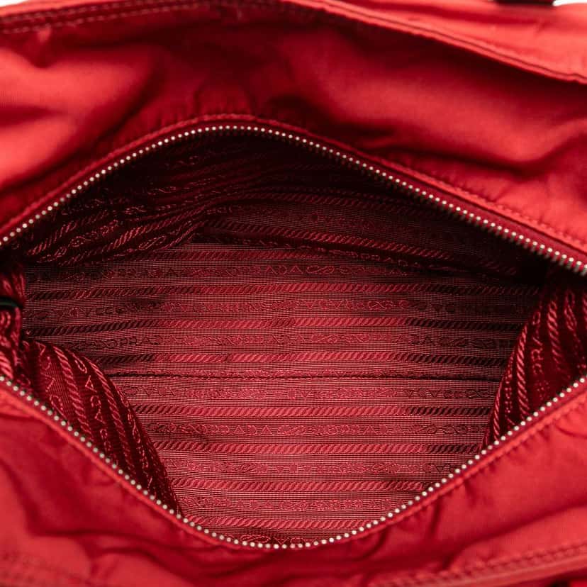 Prada Tessuto Satchel Red Good condition - Model View