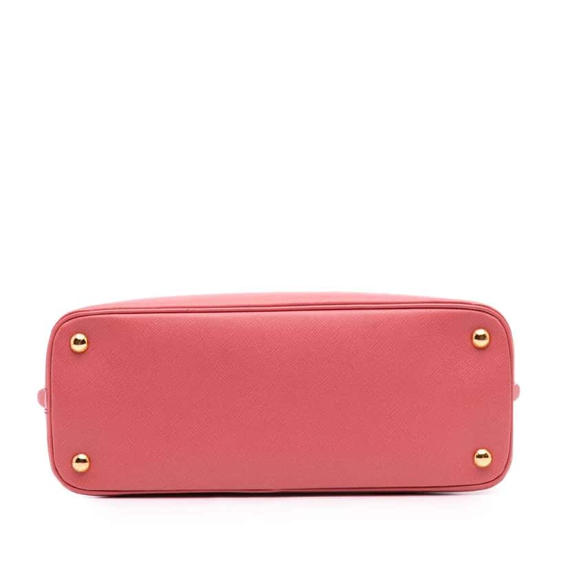 Prada Medium Saffiano Lux Promenade Satchel Pink Leather Good condition - Inside View