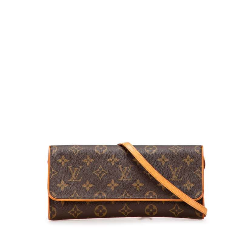 Louis Vuitton Monogram Pochette Twin GM Brown Canvas Good condition - Front View