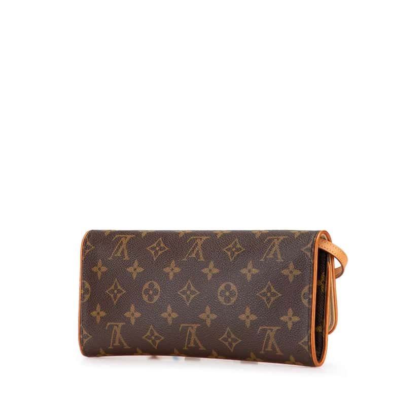 Louis Vuitton Monogram Pochette Twin GM Brown Canvas Good condition - Back View