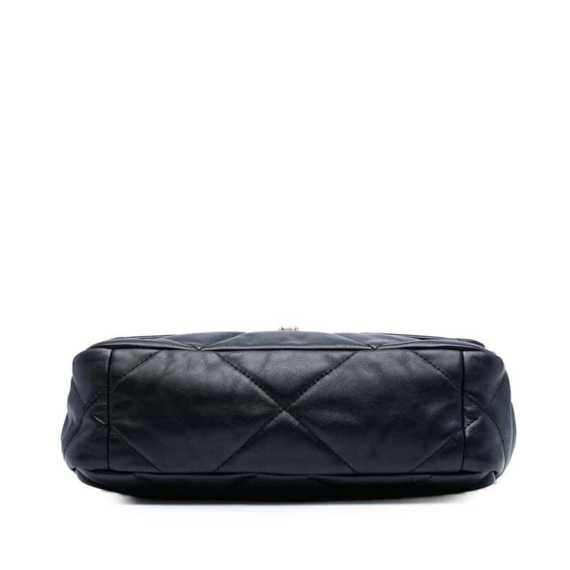 Chanel Medium Lambskin 19 Flap Black Leather Good condition - Inside View