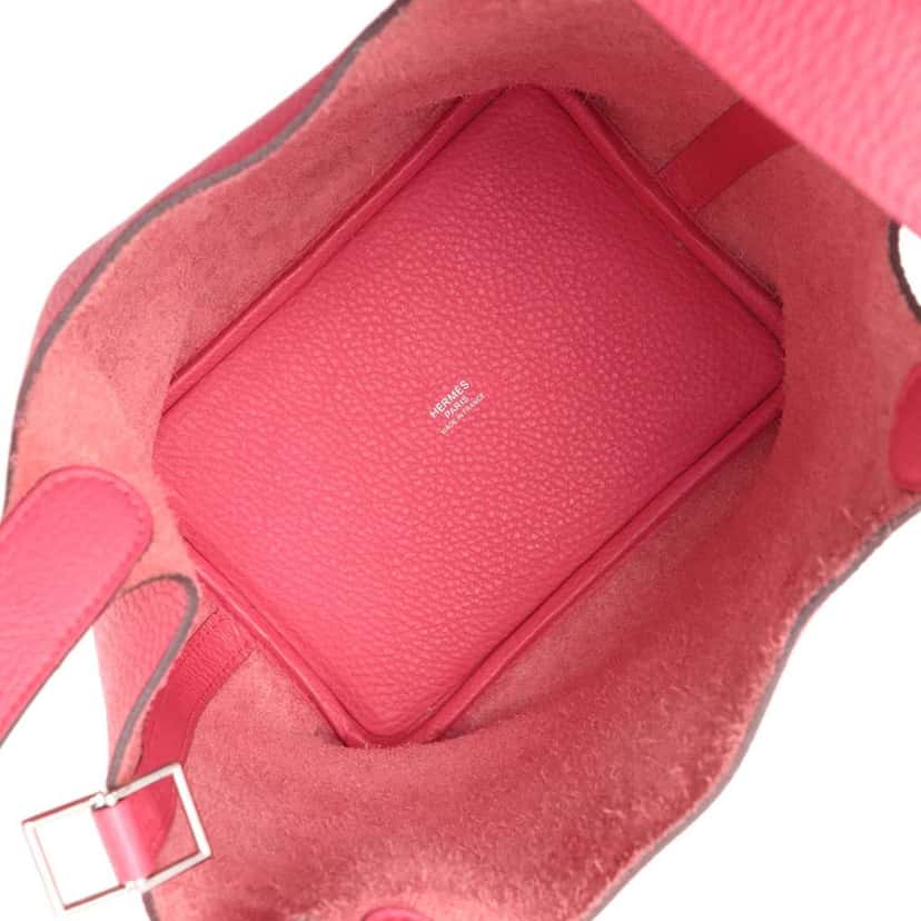Hermès Clemence Picotin Lock 18 Pink Leather Good condition - Inside View