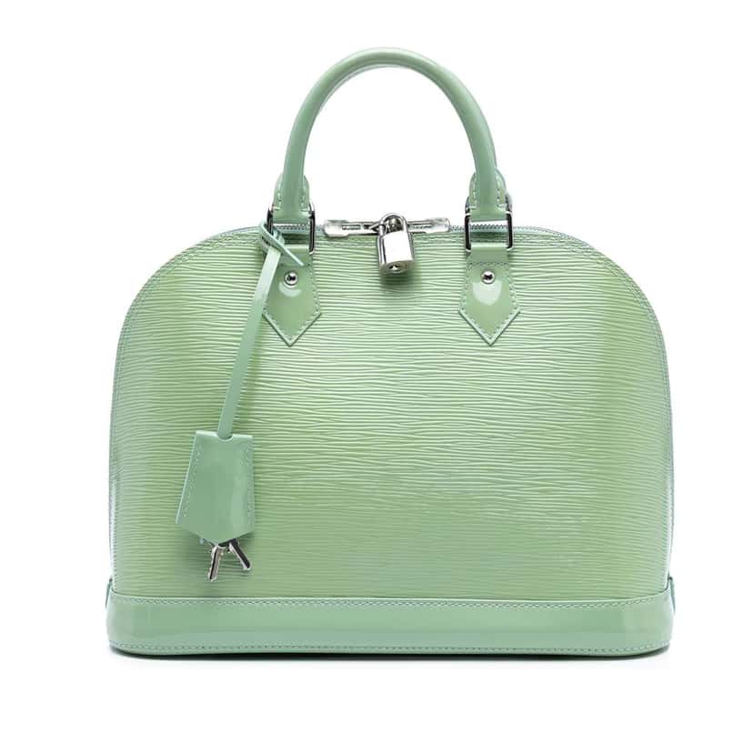 Louis Vuitton Electric Epi Alma PM Green Leather Good condition - Front View
