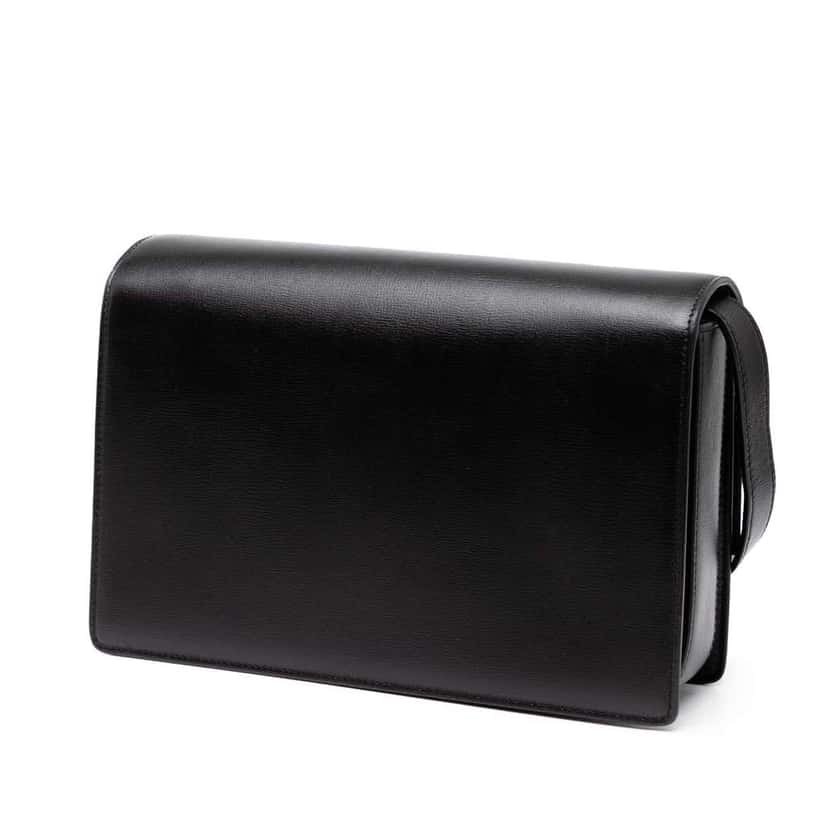 Saint Laurent Medium Calfskin and Suede Bellechasse Bag Black Leather Very good condition - Back View