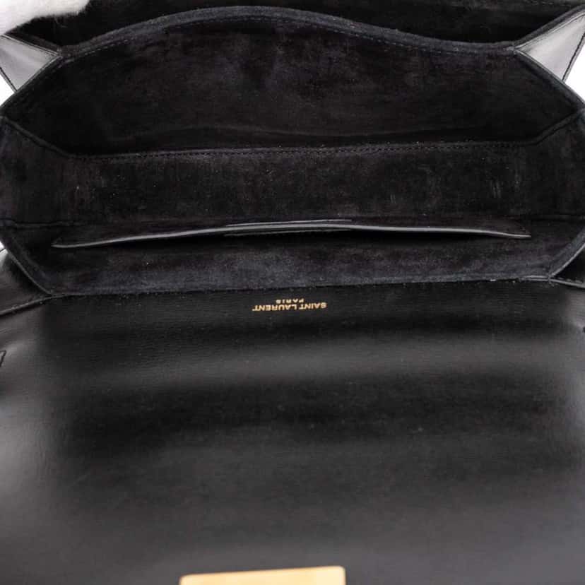 Saint Laurent Medium Calfskin and Suede Bellechasse Bag Black Leather Very good condition - Model View