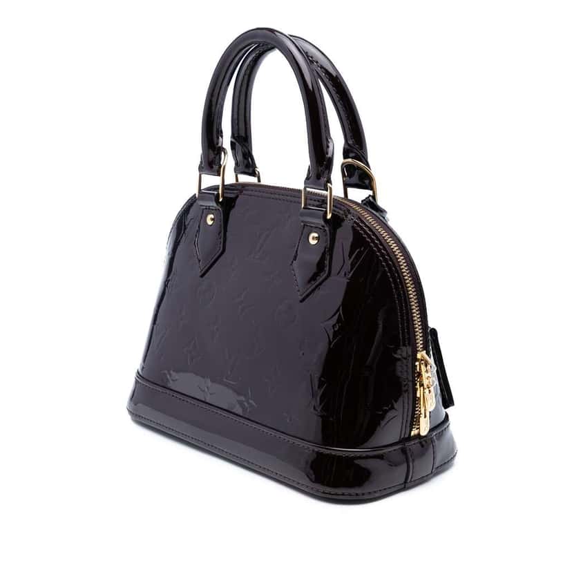 Louis Vuitton Monogram Vernis Alma BB Purple Leather Good condition - Back View