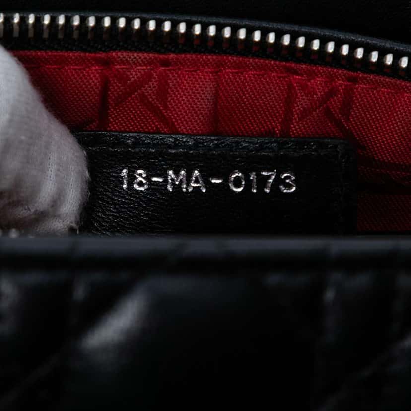 Dior Medium Lambskin Cannage Lady Dior Black Leather Good condition - Box View