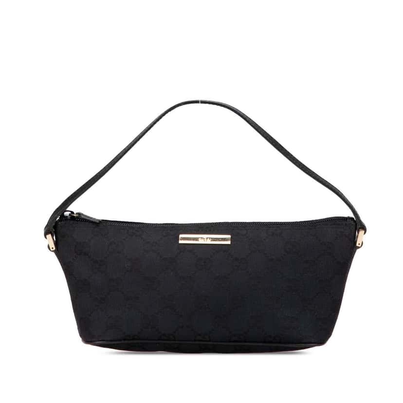 Gucci GG Canvas Boat Black Canvas Good condition - Front View