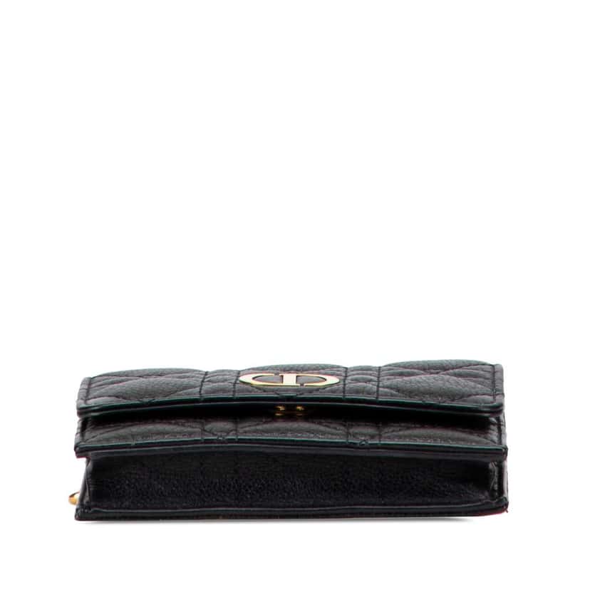 Dior Calfskin Cannage Caro Chain Belt Bag Black Leather Good condition - Inside View