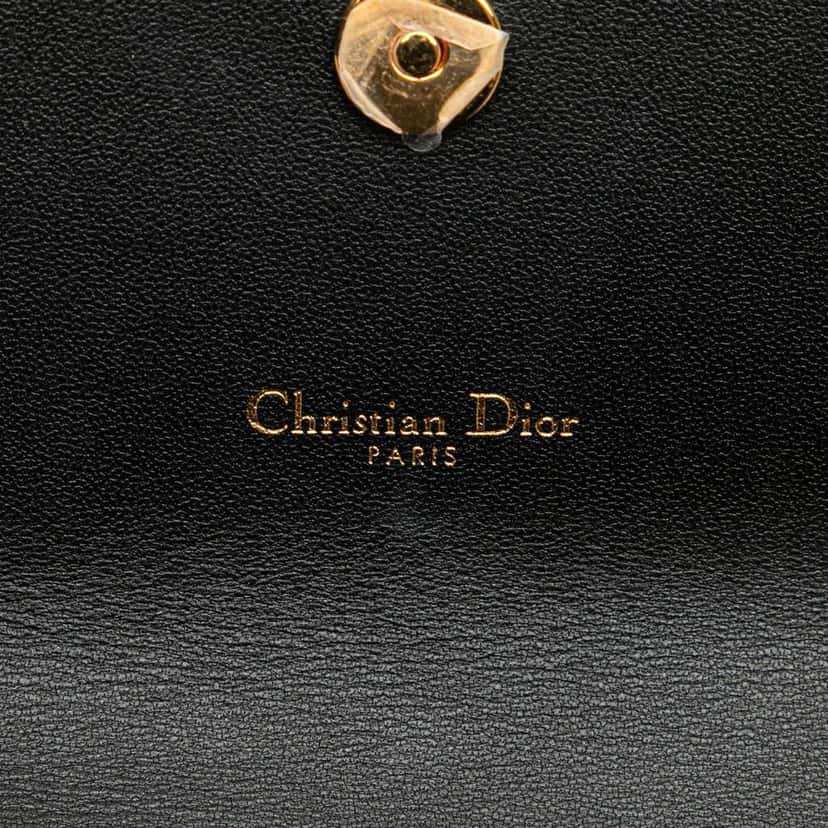 Dior Calfskin Cannage Caro Chain Belt Bag Black Leather Good condition - Box View
