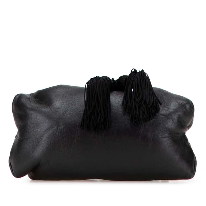 Loewe Nappa Leather Tassel Crossbody Black Leather Good condition - Inside View