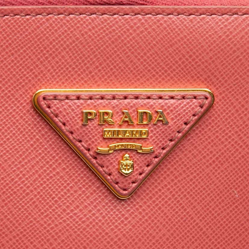 Prada Medium Saffiano Lux Promenade Satchel Pink Leather Good condition - Box View