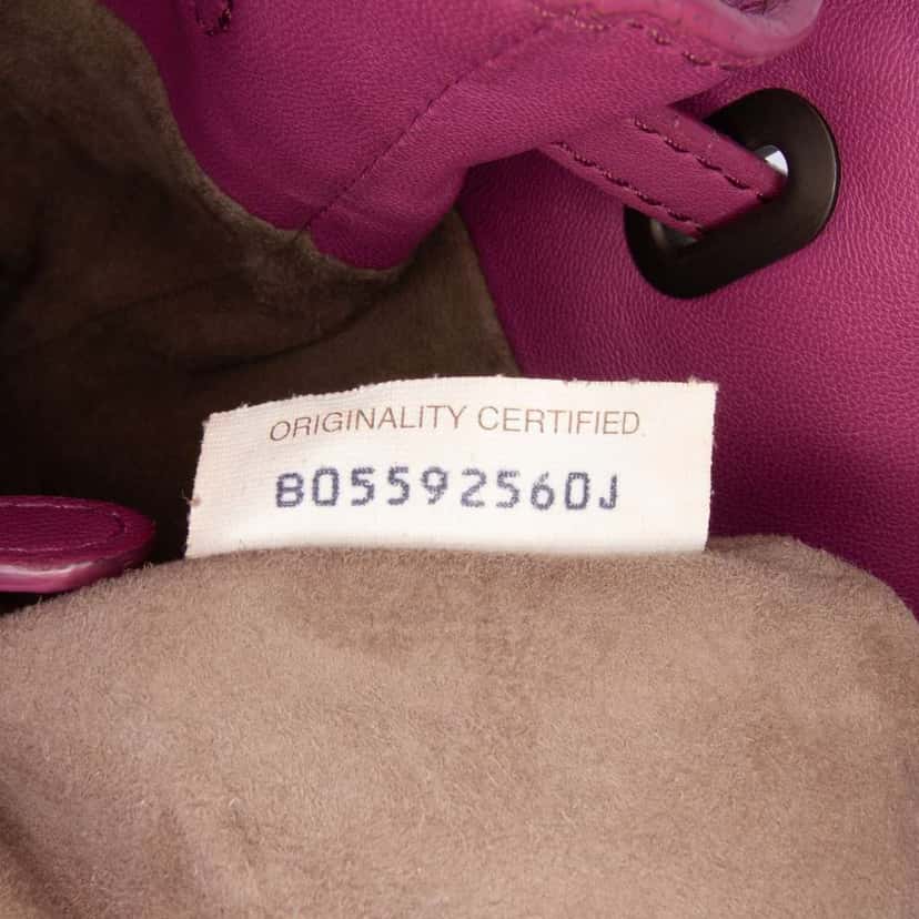 Bottega Veneta Nappa Intrecciato Bucket Bag Purple Leather Good condition - Box View