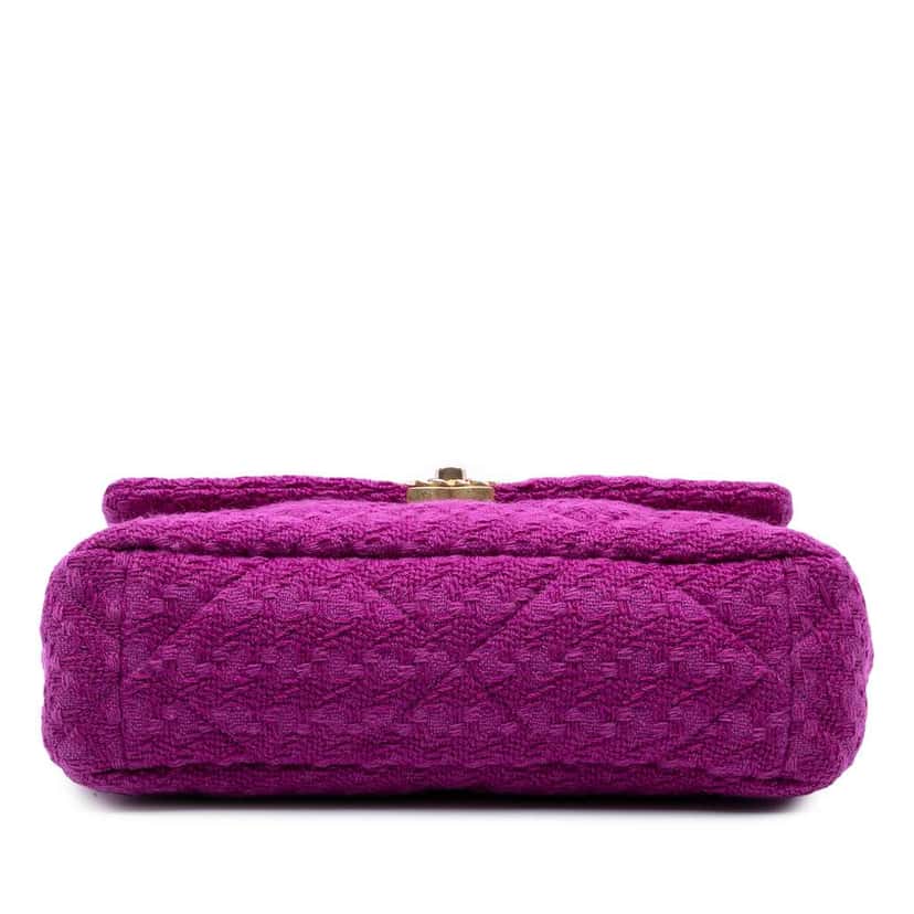 Chanel Large Tweed 19 Flap Purple Tweed Very good condition - Inside View
