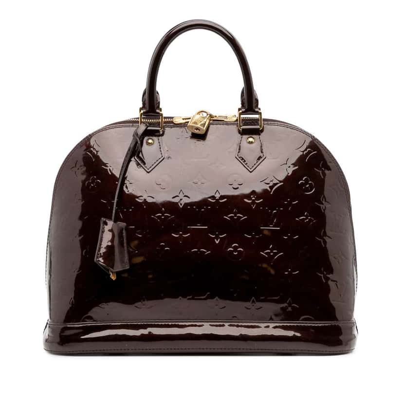 Louis Vuitton Monogram Vernis Alma MM Purple Leather Good condition - Front View