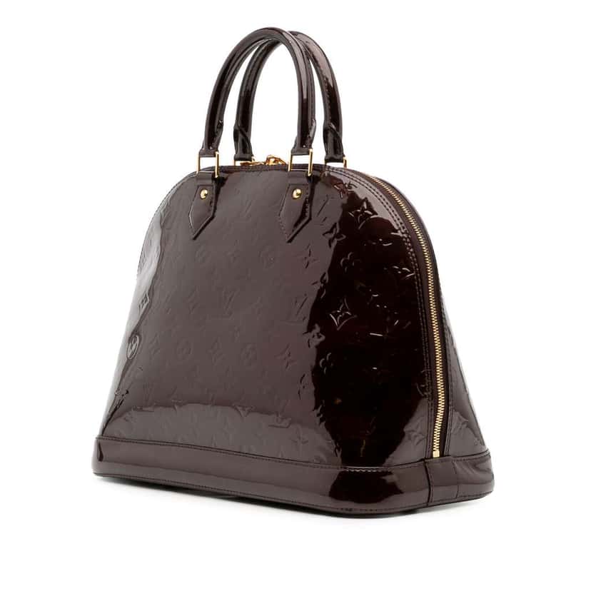 Louis Vuitton Monogram Vernis Alma MM Purple Leather Good condition - Back View