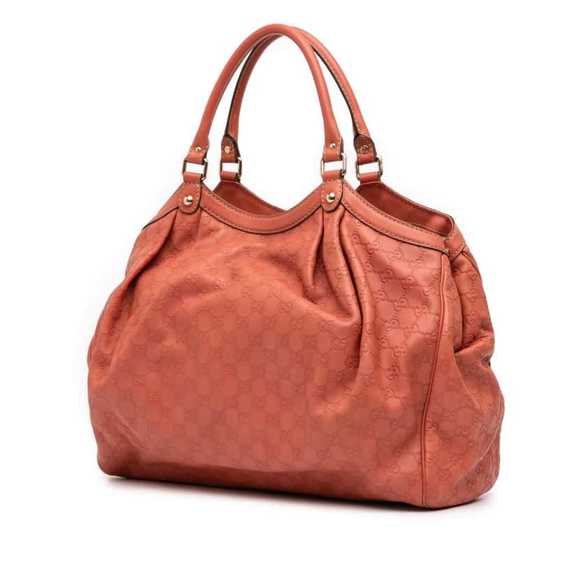 Gucci Large Guccissima Sukey Tote Orange Leather Good condition - Back View