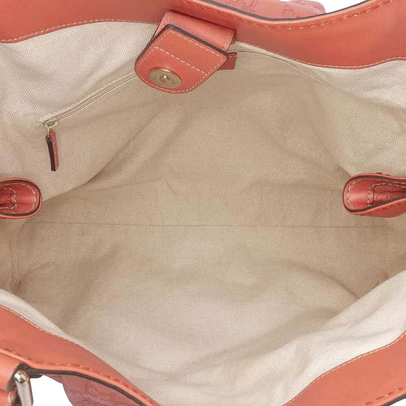 Gucci Large Guccissima Sukey Tote Orange Leather Good condition - Model View