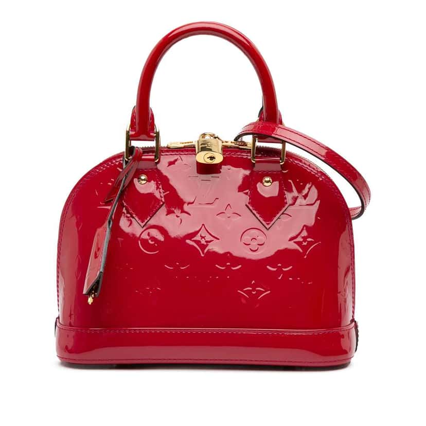 Louis Vuitton Monogram Vernis Alma BB Pink Leather Good condition - Front View
