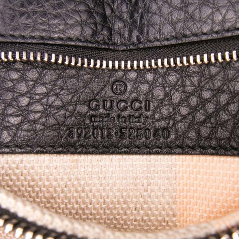 Gucci Medium Leather Bamboo Daily Satchel Black Leather Good condition - Box View