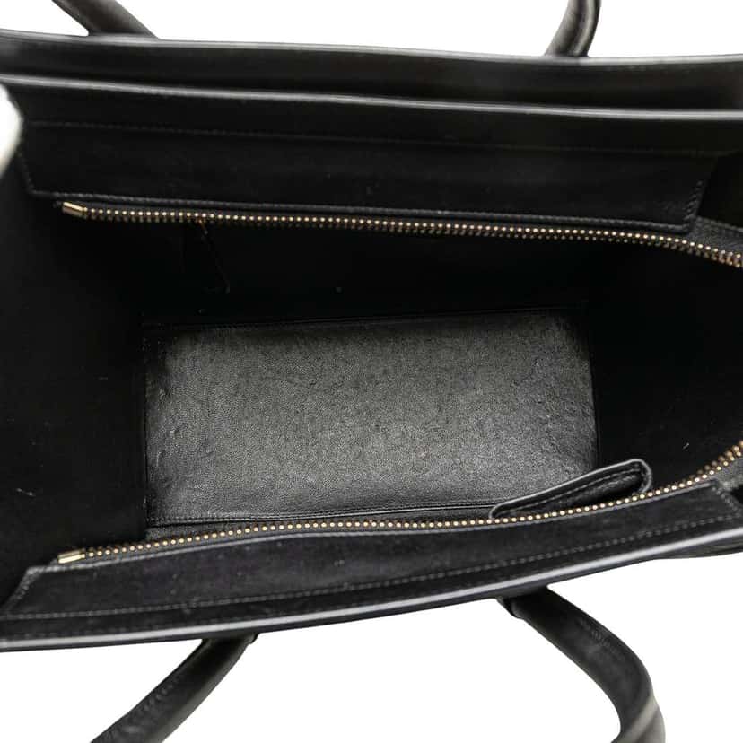 Celine Micro Tricolor Leather Luggage Tote Brown Leather Good condition - Model View
