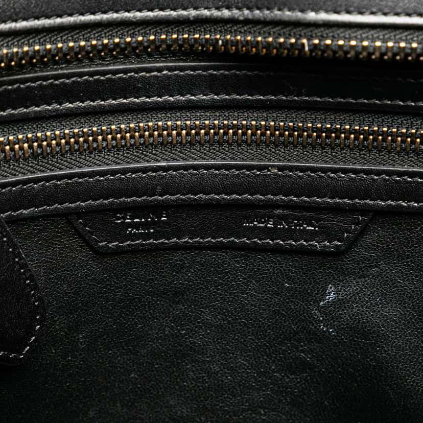 Celine Micro Tricolor Leather Luggage Tote Brown Leather Good condition - Box View