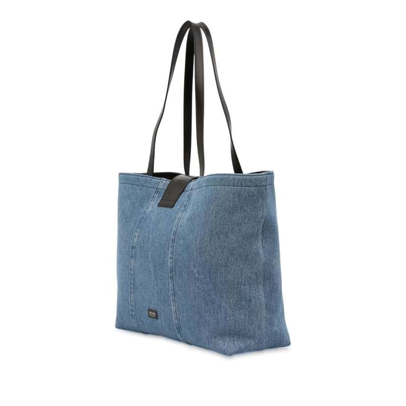 Tom Ford Small Denim TF Tote Blue Denim Good condition - Back View
