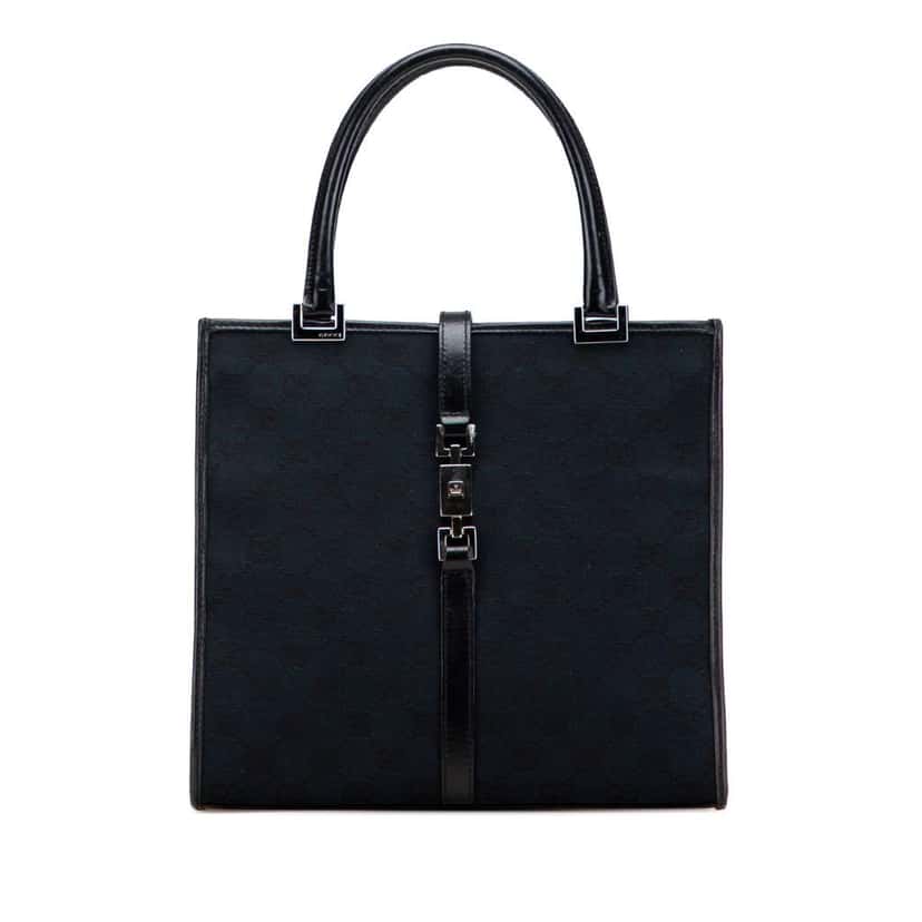 Gucci GG Canvas Jackie Handbag Blue Canvas Good condition - Front View
