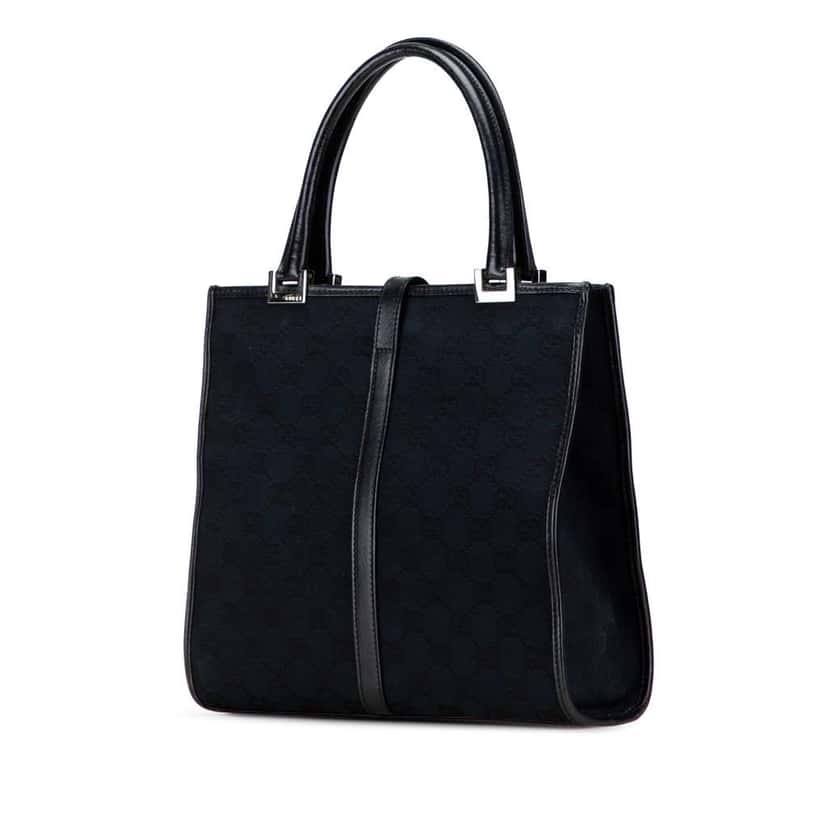Gucci GG Canvas Jackie Handbag Blue Canvas Good condition - Back View