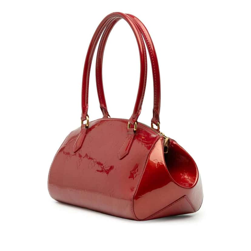 Louis Vuitton Monogram Vernis Sherwood PM Red Leather Good condition - Back View