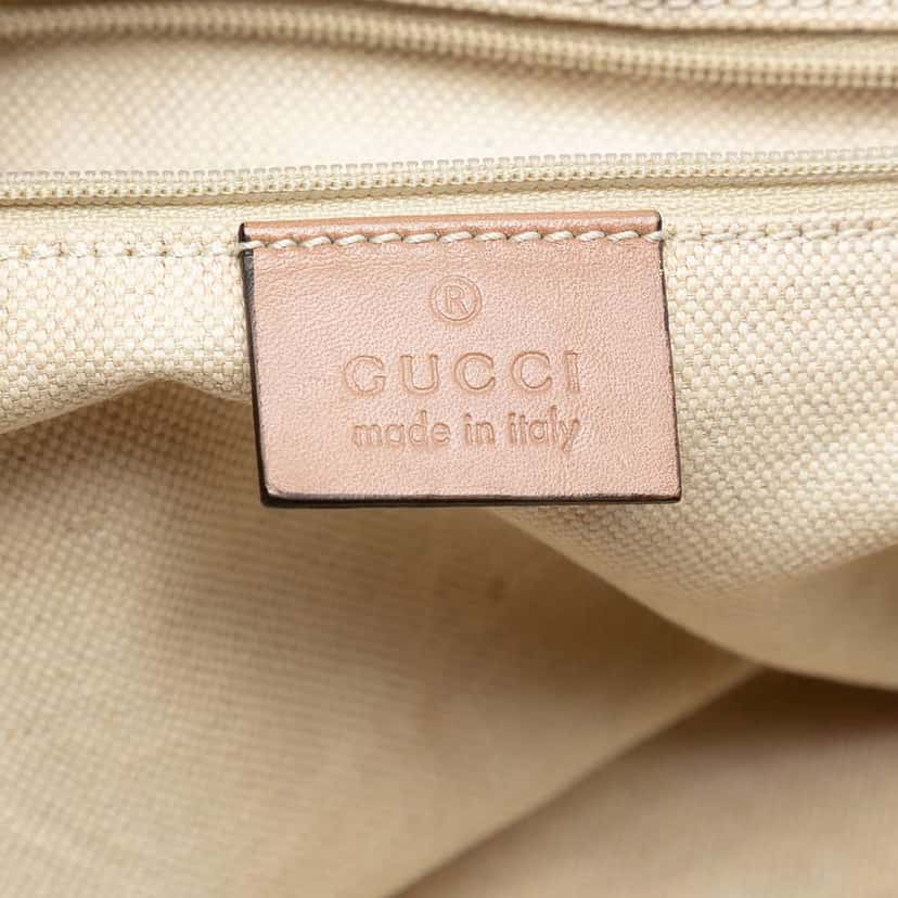Gucci Diamante Canvas Sukey Satchel Brown Canvas Good condition - Box View