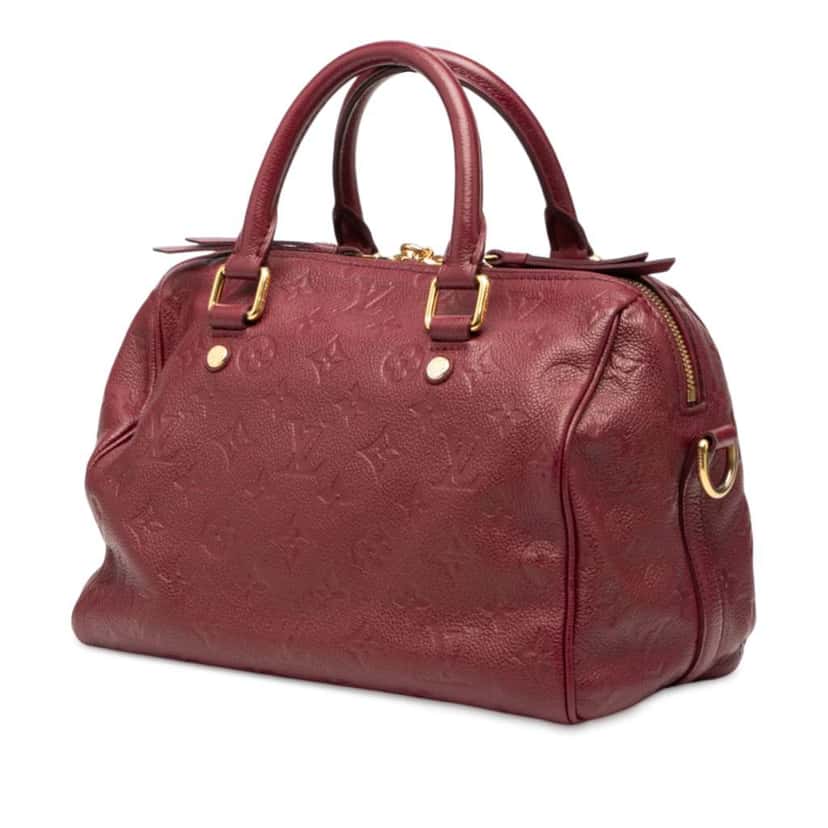 Louis Vuitton Monogram Empreinte Speedy Bandouliere 25 Red Leather Good condition - Back View