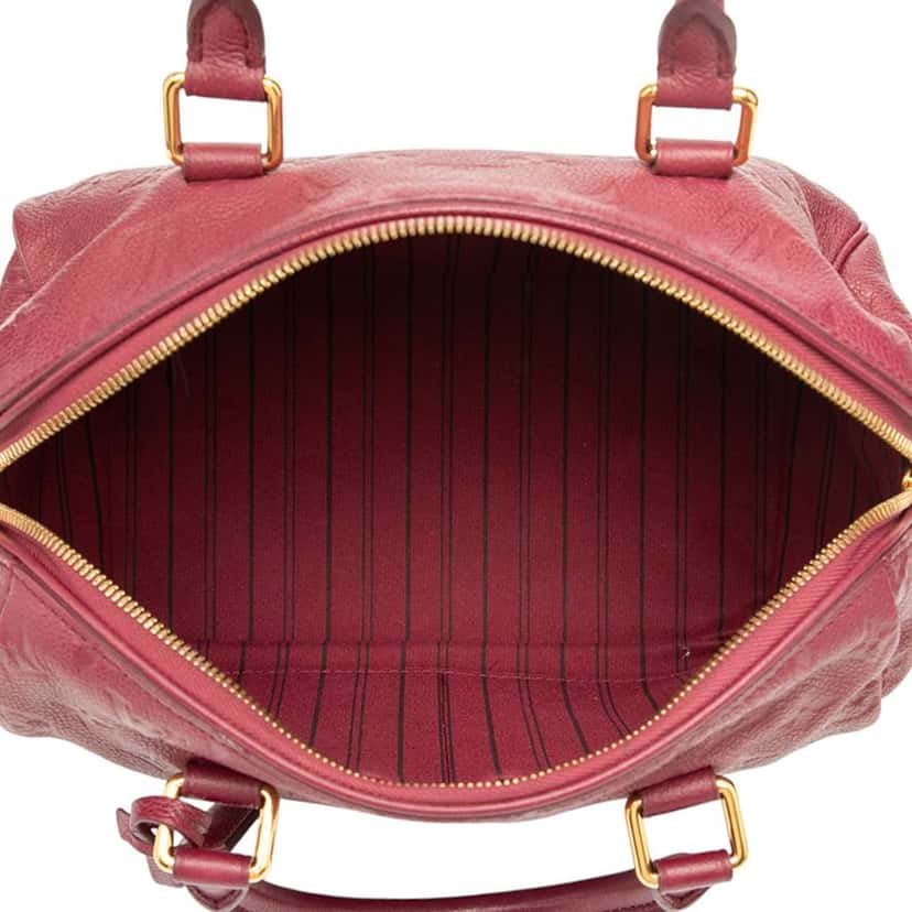 Louis Vuitton Monogram Empreinte Speedy Bandouliere 25 Red Leather Good condition - Model View