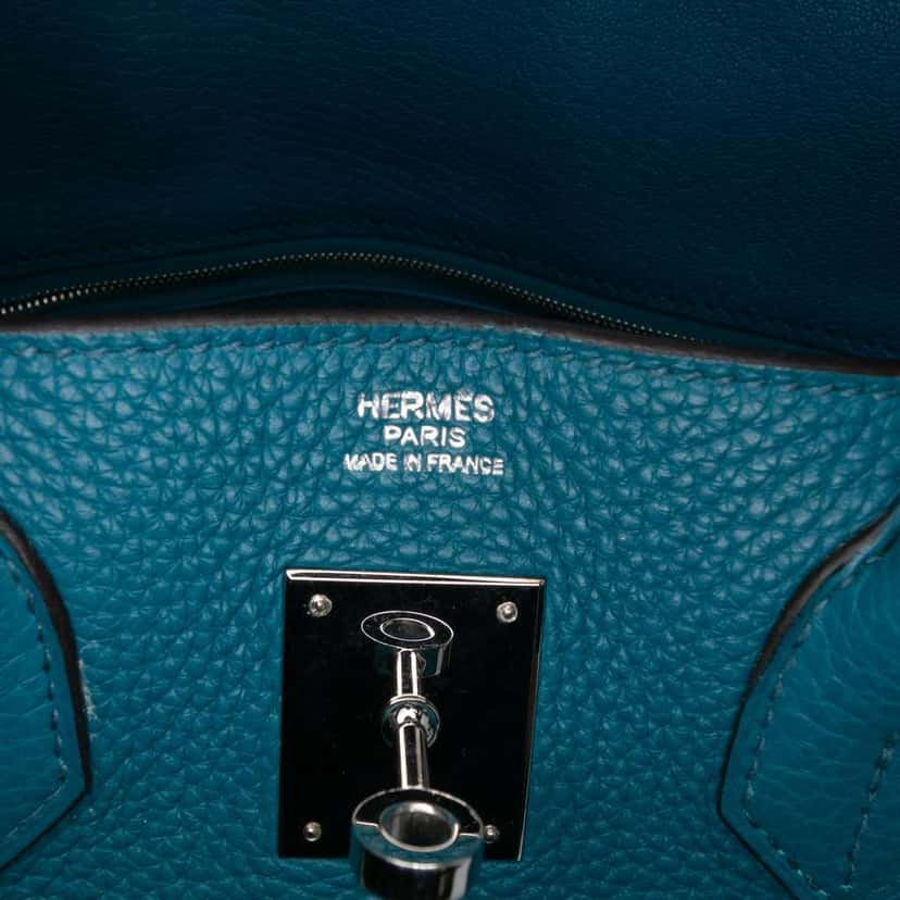 Hermès Togo Birkin Retourne 30 Blue Leather Good condition - Box View