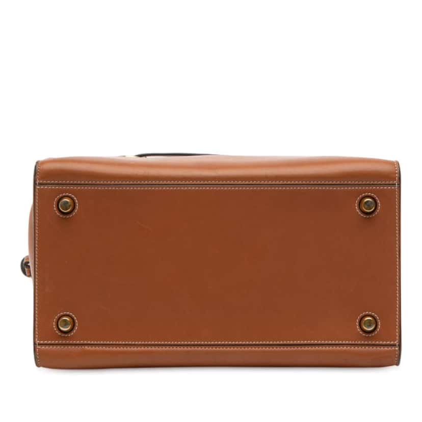 Celine Small Smooth Calfskin Ring Handbag Brown Leather Good condition - Inside View