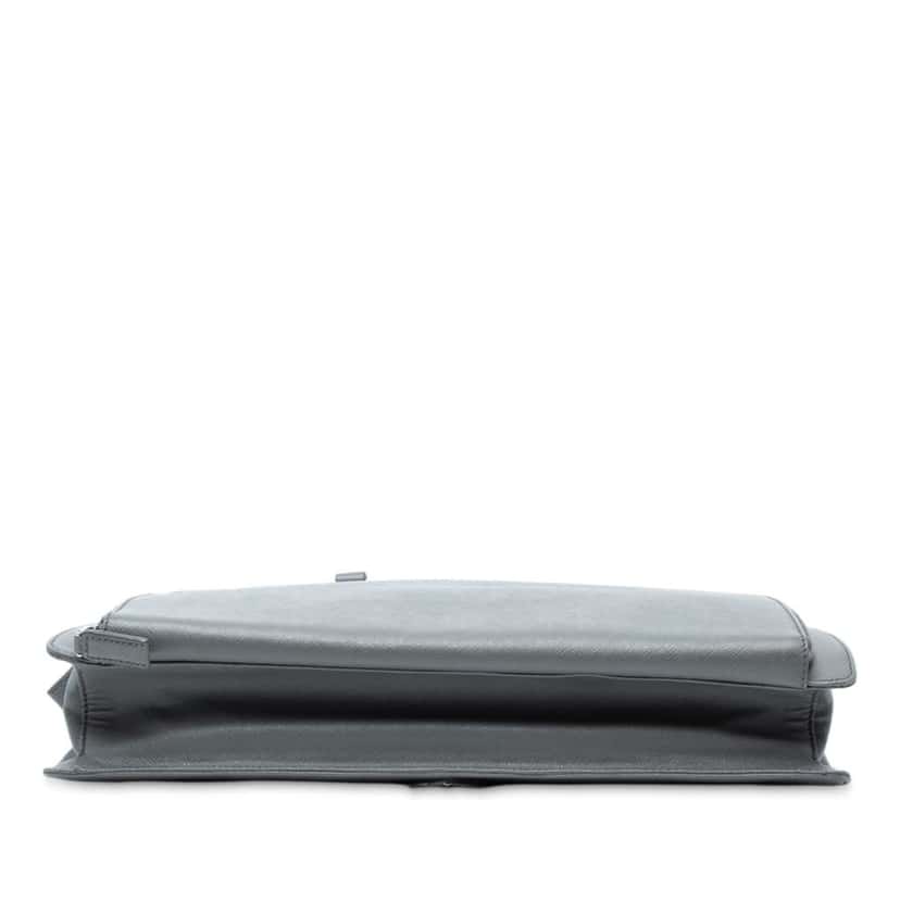 Prada Saffiano Flat Briefcase Grey Leather Good condition - Inside View