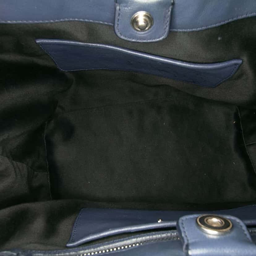 Miu Miu Matelasse Nappa Crystal Satchel Blue Leather Fair condition - Model View