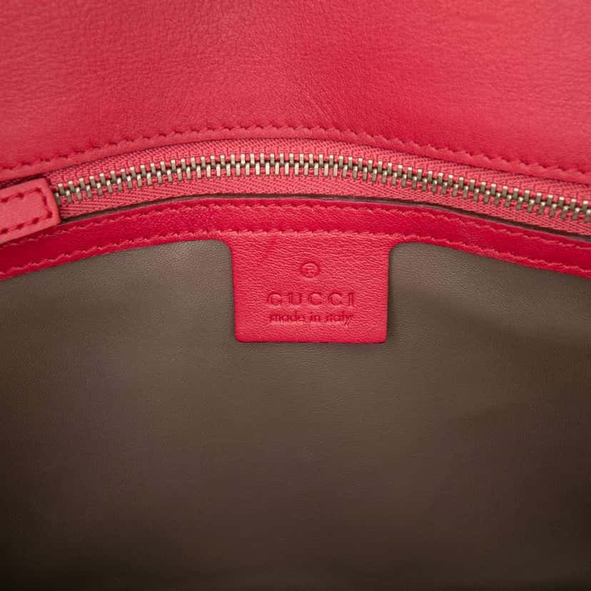 Gucci Medium Patent Dollar Interlocking G Crossbody Red Leather Good condition - Box View