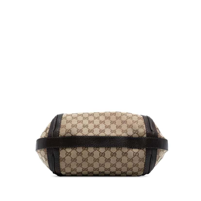 Gucci Medium GG Canvas Running Satchel Brown Canvas Good condition - Inside View