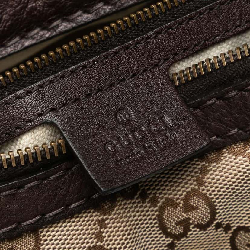 Gucci Medium GG Canvas Running Satchel Brown Canvas Good condition - Box View