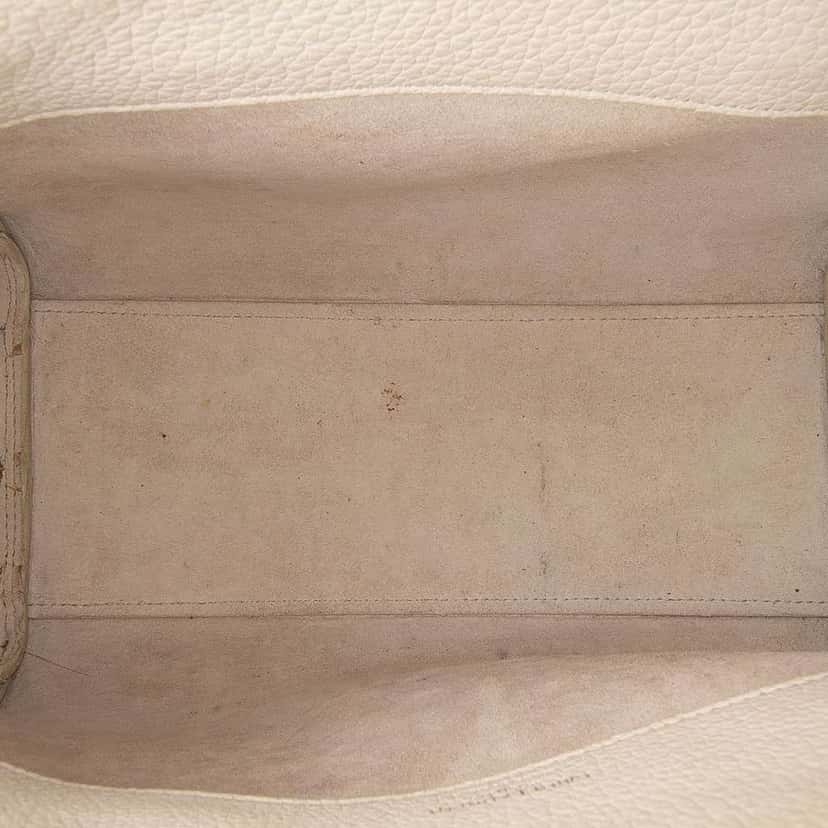 Saint Laurent Baby Grained Calfskin Sac de Jour Satchel White Leather Good condition - Model View