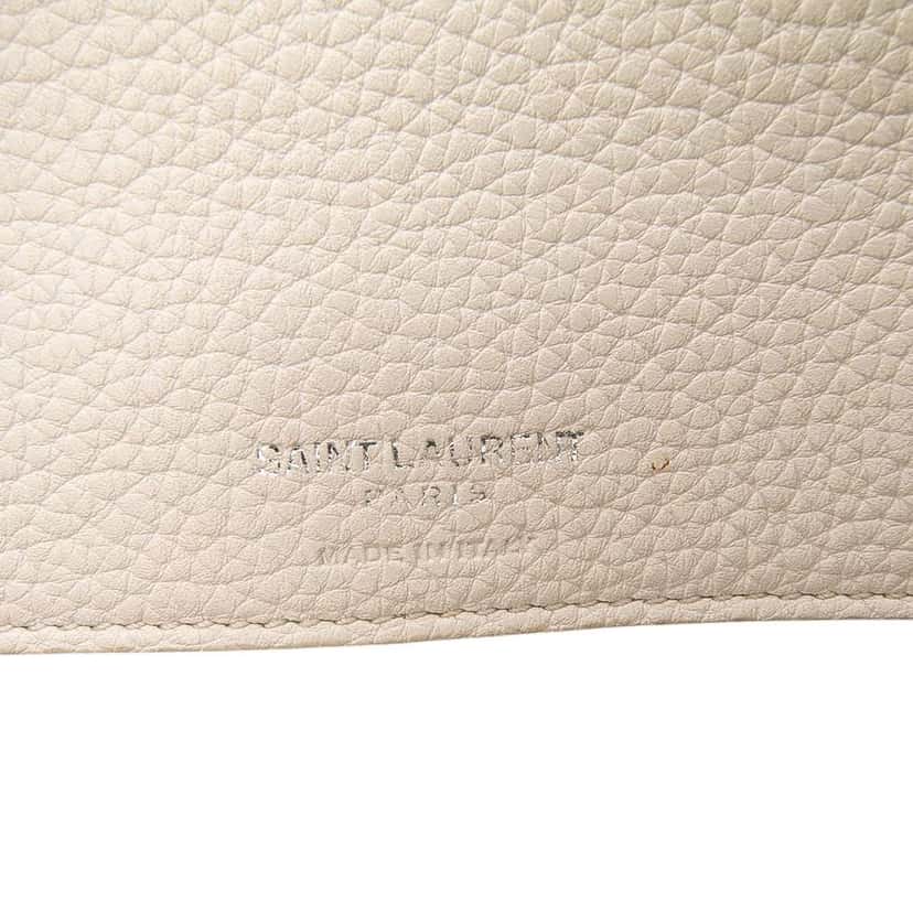 Saint Laurent Baby Grained Calfskin Sac de Jour Satchel White Leather Good condition - Box View