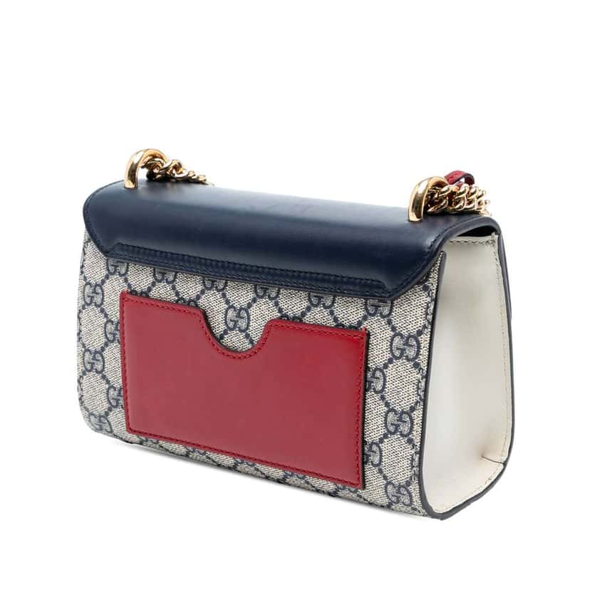 Gucci Small GG Supreme Padlock Crossbody Brown Canvas Good condition - Back View