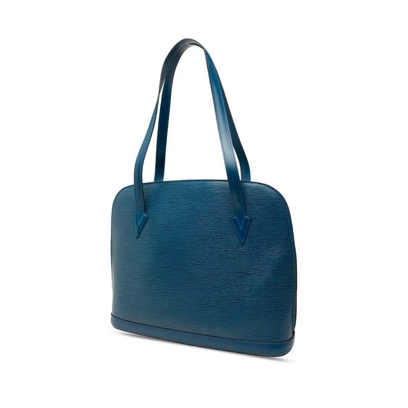 Louis Vuitton Epi Lussac Blue Leather Good condition - Back View