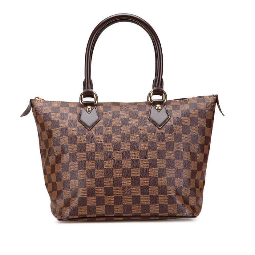 Louis Vuitton Damier Ebene Saleya PM Brown Canvas Good condition - Front View