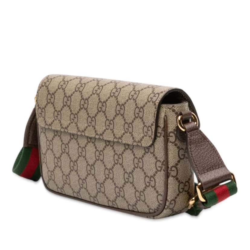 Gucci GG Supreme Ophidia Pochette Crossbody Brown Canvas Good condition - Back View