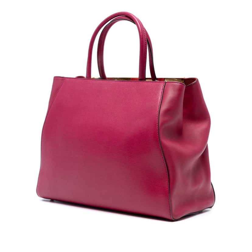 Fendi Medium Leather 2Jours Satchel Red Leather Good condition - Back View