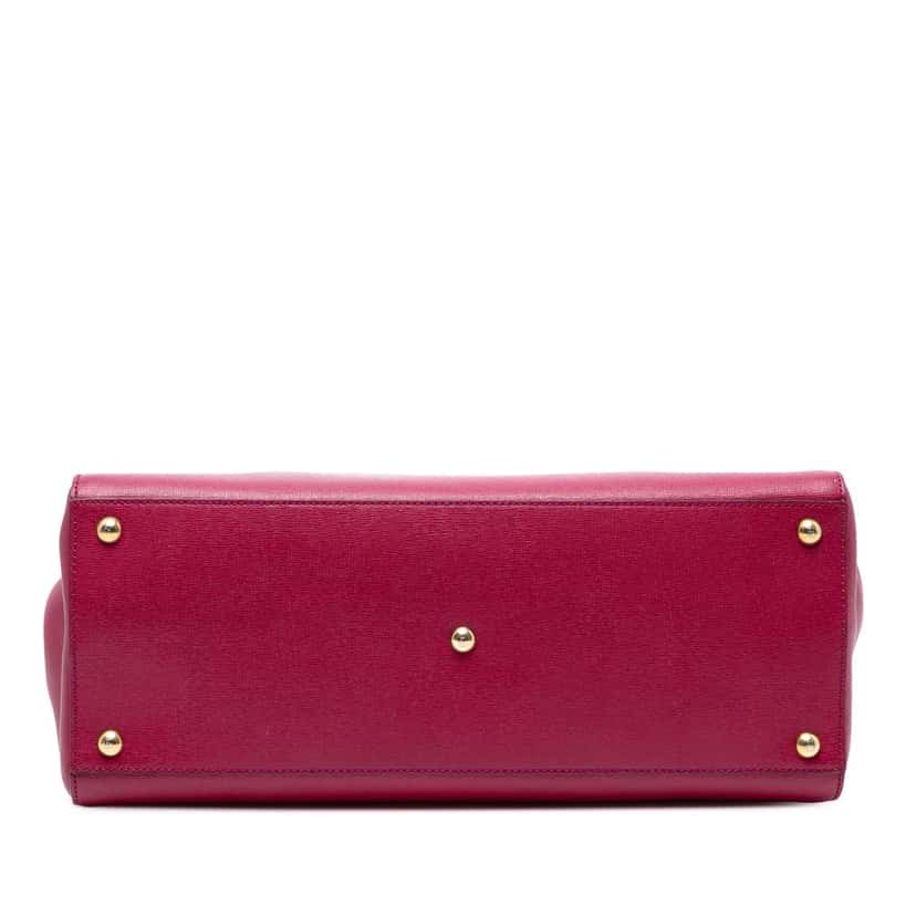 Fendi Medium Leather 2Jours Satchel Red Leather Good condition - Inside View