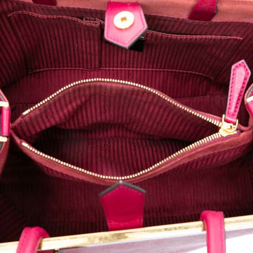 Fendi Medium Leather 2Jours Satchel Red Leather Good condition - Model View